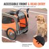 Dog Bike Trailer, Supports up to 66 lbs, 2-in-1 Pet Stroller Cart Bicycle Carrier, Easy Folding Cart Frame with Quick Release Wheels, Universal Bicyc