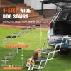 Dog Stair for Cars, Wide 4-step Dog Car Steps, Folding Dog Car Ramp with Nonslip Surface, Portable Pet Steps Lightweight Aluminum for Car, SUV and Tr