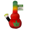 My Name is Bo da Bong, Funny Squeaky Weed Dog Toy, Cute Stuffed Parody Rasta Pot Bong, Cool Plush 420 Novelty Gift for Puppies & Small, Medium & Larg