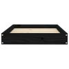 Dog Bed Black Solid pine wood 28.1 x 21.3 x 3.5 in Durable