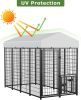 Large Dog Kennel Outdoor Pet Pens Dogs Run Enclosure Animal 8'L x 4'W x 5.6'H