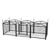 Dog Playpen Indoor 24 inch 8 Panels Metal Dog Pen Pet Dog Fence Outdoor Exercise Pen with Doors, Heavy Duty Dog Fence Puppy Pen for Large Medium Smal