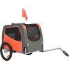 Dog Bike Trailer, Supports up to 66 lbs, Pet Cart Bicycle Carrier, Easy Folding Frame with Quick Release Wheels, Universal Bicycle Coupler, Reflector