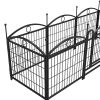 Dog Playpen Indoor 24 inch 8 Panels Metal Dog Pen Pet Dog Fence Outdoor Exercise Pen with Doors, Heavy Duty Dog Fence Puppy Pen for Large Medium Smal