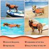 Dog Life Jacket; Reflective Dog Safety Vest Adjustable Pet Life Preserver with Strong Buoyancy and Durable Rescue Handle for Swimming; Surfing; Boati