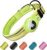 Reflective AirTag Dog Collar; ivienx Apple Air Tag Heavy Duty Dog Collar [Wide] Padded Pet Collar with AirTag Case Holder Accessories for Small Mediu