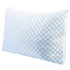Cooling Memory Foam Pillow Ventilated Soft Bed Pillow with Cooling Gel Infused Memory Foam Heat Moisture Reducing Cooling Fiber Breathable Machine Wa