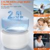 2.5L 84.54OZ Pet Water Fountain Smart Pet Drinking Fountain with LED Light 7 Pack Replaceable Filters Water Level Quiet Pump Dry-Run Protection Cat D