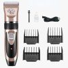 Dog Grooming Kit Clippers; Low Noise; pet grooming; Rechargeable; cat grooming; Pet Hair Thick Coats Clippers Trimmers Set; Suitable for Dogs; Cats;