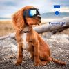 Dog Glasses for Small Breed Dog Goggles Dog UV Sunglasses Windproof Snowproof for Long Snout Dogs Mask with Soft Frame Adjustable Straps Black for Sm