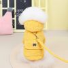 Dog warm clothing; Autumn and winter clothes New cotton padded clothes Teddy pet clothes Winter plush corduroy pull loop two leg cotton padded clothe