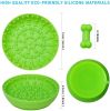 Pet Dog Slow Bowl Feeder Bowls with Suction Cup, Interactive for Boredom Anxiety Reduction, Distractor Toy, Preventing Choking Healthy Bone Design Bo