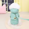 Dog warm clothing; Autumn and winter clothes New cotton padded clothes Teddy pet clothes Winter plush corduroy pull loop two leg cotton padded clothe
