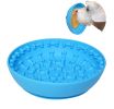 Pet Dog Slow Bowl Feeder Bowls with Suction Cup, Interactive for Boredom Anxiety Reduction, Distractor Toy, Preventing Choking Healthy Bone Design Bo